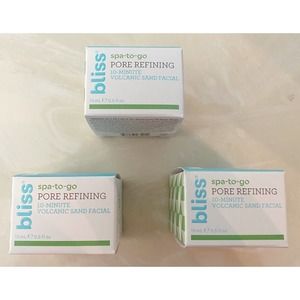 bliss Spa-to-Go Pore Refining Volcanic Sand Facial 0.5 fl oz Lot of 3